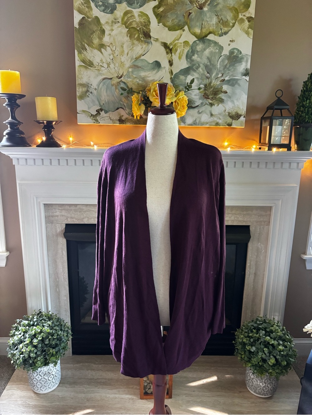 *NEW* Chico’s Cardigan Sweater Woven Back Detail - Size 2X